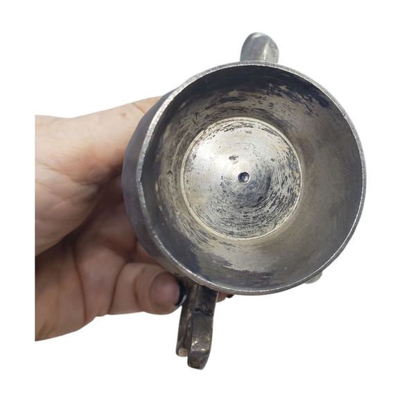 Vintage Silver Plated Miniature Tea Set Coffee Tea Pot Tray Creamer Sugar - Picture 6 of 16